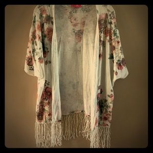 Social Teen Flowery Kimono